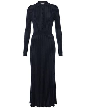 Gabriela Hearst Ardor Silk And Cashmere Midi Dress - Blue