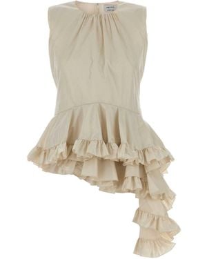 McQueen Ivory Poplin Top - Natural