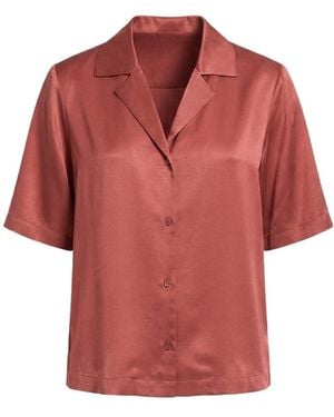 Peserico Buttoned Short-Sleeve Shirt - Red