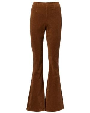 Veronica Beard Beverly Off-Duty Corduroy Flared Trousers - Brown