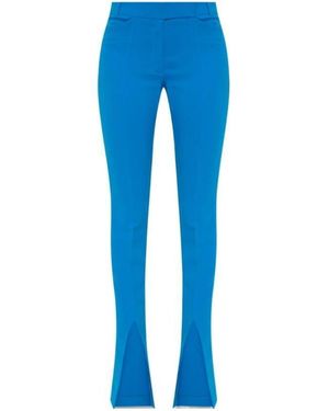 The Attico The Slit Detailed High-Waisted Trousers - Blue