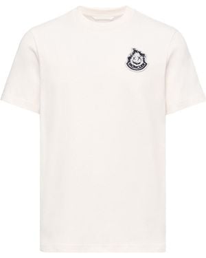 Moncler Logo Patch Crewneck T-Shirt - White