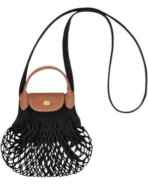 Longchamp Lcp Mesh Crossbody Bag - Black