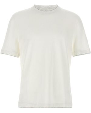 Brunello Cucinelli Layered Effect Crewneck T-Shirt - White