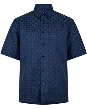 Givenchy Monogram Short Sleeve Shirt - Blue