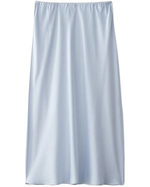 Lisa Yang Elastic Waist Midi Skirt - Blue