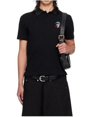 Lu'u Dan Short-Sleeved Polo Shirt - Black