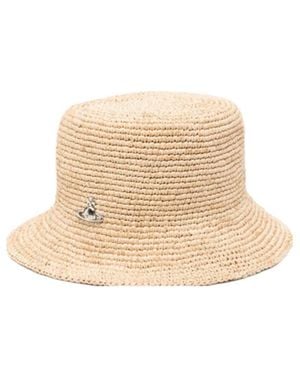 Vivienne Westwood Raffia Bucket Hat - Natural