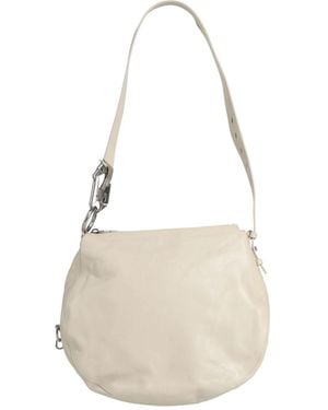 Burberry Medium-Sized Solid-Color Leather Shoulder Bag - White