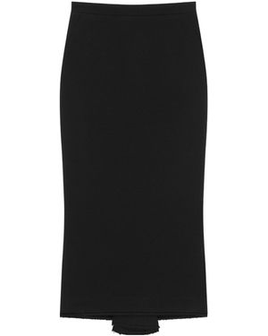 Givenchy Midi Kickback Skirt - Black