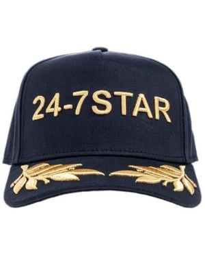 DSquared² 24-7 Star Logo Embroidered Baseball Cap - Blue