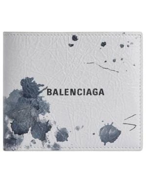 Balenciaga Cash Square Folded Coin Wallet - White