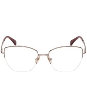 Max Mara Half-Rimmed Plano Lenses - Natural