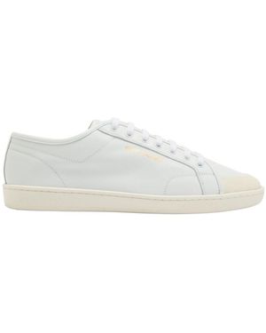 Saint Laurent Gym Leather Trainers - White