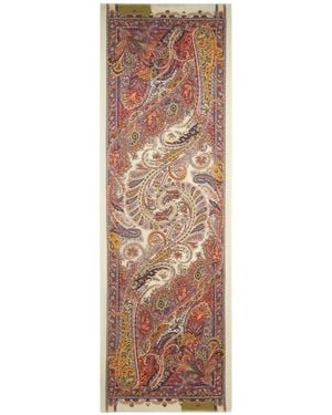 Etro Cashmere And Silk Scarf With Paisley Print - Natural