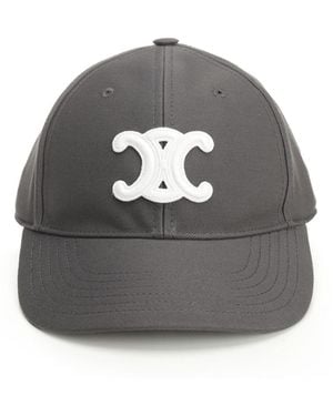 Celine Triomphe Logo Baseball Cap - Gray