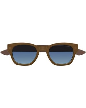 McQueen Eyewear Square Frame Sunglasses - Blue