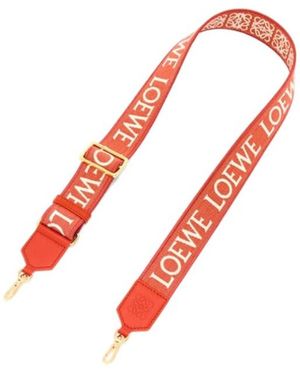 Loewe Logo Detailed Bag Strap - Red