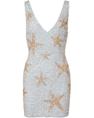 RIXO London Sequin Mini Dress - Blue