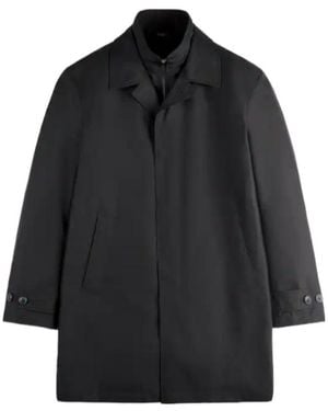 Fay Technical Poplin Raincoat - Black