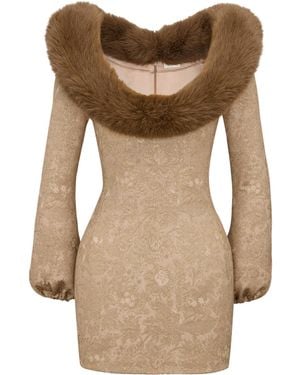 Saint Laurent Long-Sleeved Dress - Natural