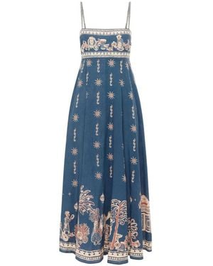 ALÉMAIS Acacia Printed Maxi Dress - Blue