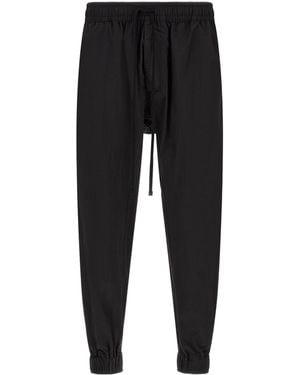 Thom Krom Drawstring Casual Trousers - Black
