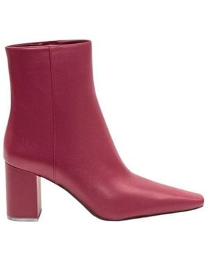 MICHAEL Michael Kors 75Mm Elise Zip-Detail Block-Heel Ankle Boots - Purple