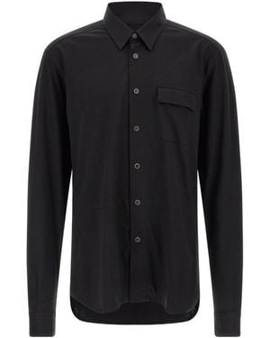 Kiton Buba Snap-Front Shirt - Black