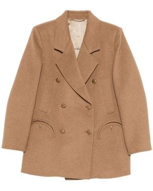 Blazé Milano Double-Breasted Blazer - Brown