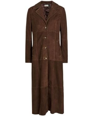 RIXO London Suede Coat - Brown