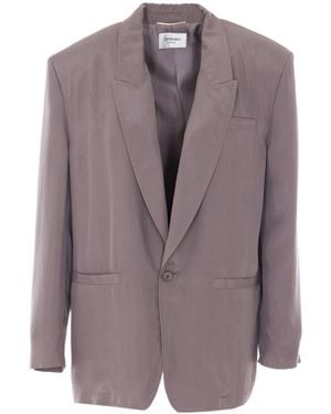 Saint Laurent Long-Sleeved Suit Jacket - Brown