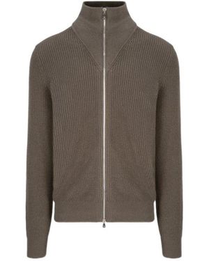 Brunello Cucinelli Long-Sleeve Knit Top - Brown