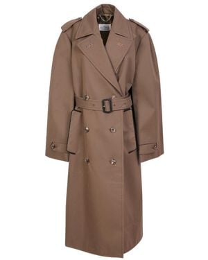 Maison Margiela Belted-Waist Trench Coat - Brown