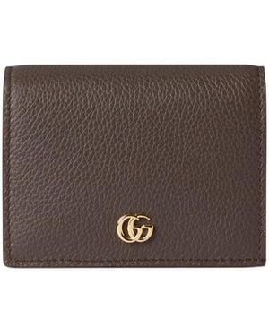 Gucci Bi-colour Gg Marmont Small Wallet - Brown