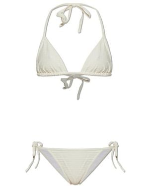 Balmain Tie-Side Triangle Bikini - White