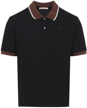 Marni Short-Sleeved Polo Shirt - Black