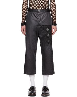 Song For The Mute Logo Wide-Legged Casual Pants - Black