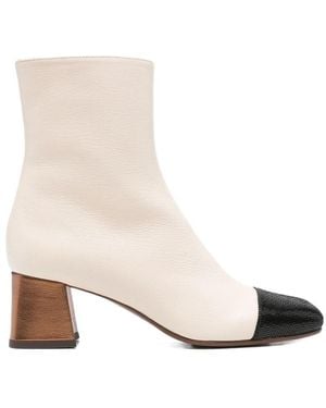 Chie Mihara Color-Blocked Chunky Heeled Ankle Boots - Natural