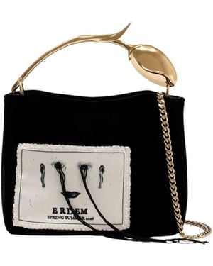 Erdem Bloom Mini Chain Clutch Bag - Black