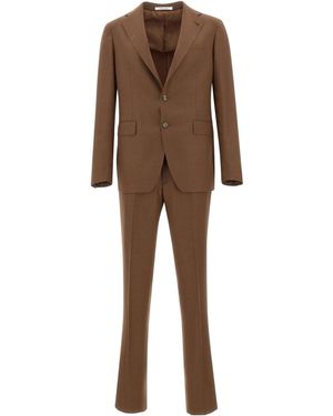 Tagliatore Single-Breasted Tailored Suit - Brown