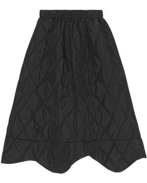 Ganni Ripstop Quilt Skirt - Black