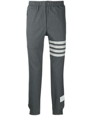 Thom Browne Plain Weave Suiting Track Pants - Gray