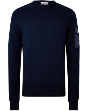 Moncler Crew Neck Knit Sweater - Blue