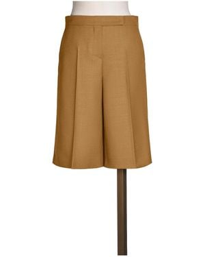 Max Mara High-Waisted Shorts - Natural