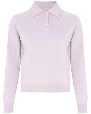 Maison Margiela Four-Stitch Ribbed Knit Top - Pink