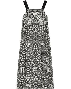 Weekend by Maxmara Floral-Print Sleeveless Midi Dress - White