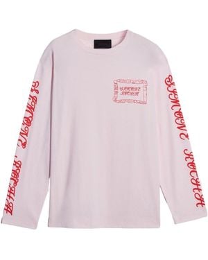 Simone Rocha Printed Long-Sleeved T-Shirt - Pink