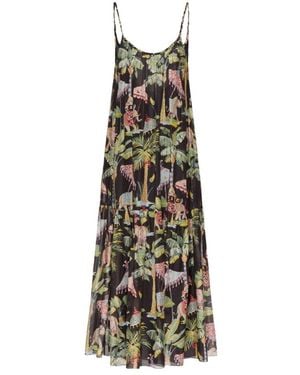 RED Valentino Red Graphic Printed Scoop-Neck Dress - Multicolor