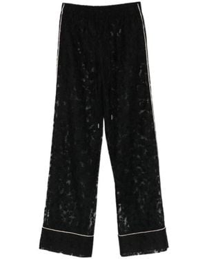 Ermanno Scervino Lace-Trimmed Pants - Black